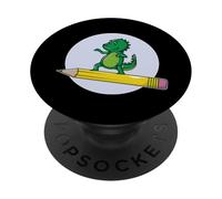 Iscrizione Dino Pencil School PopSockets PopGrip Adesivo
