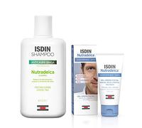 Isdin Nutradeica Gel Crema Viso | Trattamento Viso per pelle a tendenza seborroica 1x50ml + Isdin Nutradeica Shampoo Antiforfora grassa | Trattamento Antiforfora Grassa 1 x 200ml