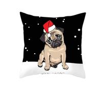 Isdreem Lino Federe per Cuscini Colorati Copricuscino One Piece Carlino Comico Copricuscini Decorativi Letto Matrimoniale Federe Cucina Copricuscini E Federe Marrone Nero 45x45cm