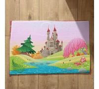 Isdreem Zerbino Alta Qualit Tappeto Per Bagno Forma Di Piedone Antiscivolo Castello Delle Fiabe Divertenti Tappetino Vasca Da Zerbini, 50x80cm