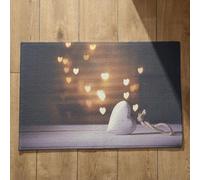 Isdreem Zerbino Ingresso Esterno Personalizzato xl Tappeto da Doccia Antiscivolo Rettangolare Amore Zerbino Ingresso Interno Sottile Tappeto Vasca da Bagno Lungo, 50x80cm