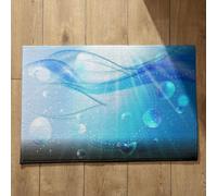 Isdreem Zerbino Ingresso Interno Benvenuti Tappetini da Bagno In Cotone Arte Geometrica Zerbino Personalizzato Famiglia E Animali Tappeto Esterno Doccia Antiscivolo, 45x75cm