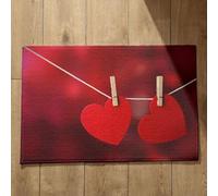 Isdreem Zerbino Queen Zerbini Piccoli Per Balcone Amore Zerbino Ingresso Interno Colorato Tappetini Per Doccia Antiscivolo Cotone Felpato Leggero Antiscivolo, 40x60cm