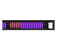 ISDT Caricabatterie LCD a 24 slot per batterie ricaricabili AA/AAA, N24 da 48 W, caricatore rapido con funzione di protezione da scarica, nero
