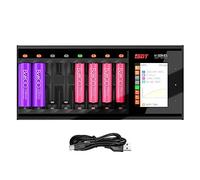 ISDT Caricabatterie N8 AA/AAA a 8 scomparti con display a colori da 2,4"