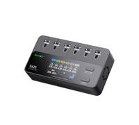 ISDT E625 6 canali 1S LiPo LiHV Smart Charger e scaricatore, 2.5 A per porta, doppio ingresso USB-C PD e XT60, display a colori IPS, caricabatterie portatile per drone Whoop FPV