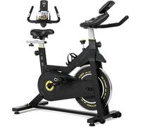 ISE Cyclette da Casa con Resistenza Regolabile, Cyclette per Casa Professionale con Schermo LCD Supporto per Smartphone Exercise Bike per Palestra a Casa