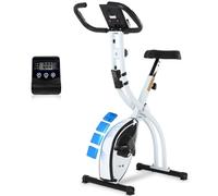 ISE Cyclette da Casa, Cyclette Pieghevole per Casa con Resistenza Magnetica a 8 Livelli Schermo LCD Supporto per Smartphone/Tablet