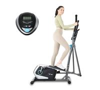 ISE Ellittica Professionale per Casa - Cross Trainer con Resistenza Magnetica 16 Livelli, Display LCD Multifunzione, Peso Utente Max 150kg, Pedane Antiscivolo, Ideale per Cardio e Allenamento Totale
