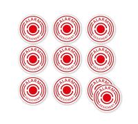 iSecur - Adesivo con allarme, 10 x rotondi, 4 cm, interno adesivo, resistente ai raggi UV, nota: sistema di allarme, bianco I hin435