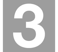 iSecur Adesivo numero 3 bianco 10 cm resistente alle intemperie - kfz6743 | Segnaletica esterna durevole per cassetta postale, porta e casa con adesione affidabile contro le condizioni atmosferiche