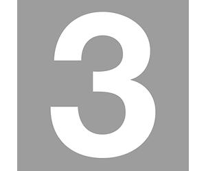iSecur Adesivo numero 3 bianco 10 cm resistente alle intemperie - kfz6743 | Segnaletica esterna durevole per cassetta postale, porta e casa con adesione affidabile contro le condizioni atmosferiche
