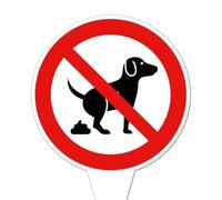 iSecur Cartello Vietato Cani Fare Bisogni Giardino - hin874 | Segnale avviso resistente UV e intemperie per prato terreno