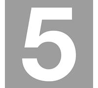 iSecur Numero Adesivo N. 5 Bianco 10 cm - kfz6745