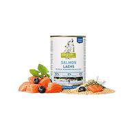 ISEGRIM Barattolo per cani junior salmone + miglio, bacche ed erbe selvatiche, 800 g, cane