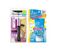 ISEHAN Kiss Me Heroine Make Volume & Curl Mascara Super Waterproof (New Version) - 6g - 01 Black (1ea) + Kiss Me Sunkiller...
