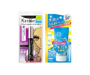 ISEHAN Kiss Me Heroine Make Volume & Curl Mascara Super Waterproof (New Version) - 6g - 01 Black (1ea) + Kiss Me Sunkiller...