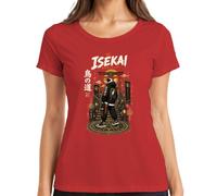 Isekai Pinguin Samurai Katana Japan Torii Y2K - Maglietta da donna, Colore