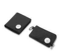ISENTIALS AirTag* Portafoglio in pelle da uomo Slim & Smart Wallet con protezione RFID, portamonete e chip per carrello della spesa, ideale per uomini e donne con supporto Apple Tracker, quadrato