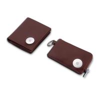 ISENTIALS AirTag* Portafoglio in pelle da uomo Slim & Smart Wallet con protezione RFID, portamonete e chip per carrello della spesa, ideale per uomini e donne con supporto Apple Tracker, quadratisch