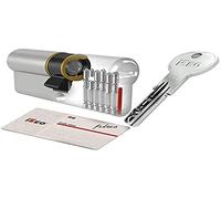 Iseo R6 Plus cilindro sei pistoncini in acciaio inox 80 mm 5 chiavi+ 1 cantiere