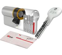 Iseo R6 Plus cilindro sei pistoncini in acciaio inox 80 mm 5 chiavi+ 1 cantiere