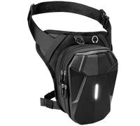 ISEYOU Marsupio da Gamba per Moto, Borsa Gamba Moto per Uomo & Donna in EVA con Multitasche Borsello Multifunzione per Escursionismo, Campeggio, Arrampicata, Ciclismo, Pesca, Corsa