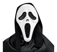 ISFUPO Maschera Scream di Halloween Horror,Ghostface Mask,Maschera Scary Movie, dult Scream Mask, Ghost Face Cosplay Mascheras Spaventosa in Lattice per Cosplay Carnevale