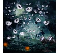 iShabao Decorazione per Halloween, per esterni, doppia testa, proiettore dinamico per Halloween, con timer, impermeabile, con occhi fantasmi, per giardino, finestra, parete, cortile, feste
