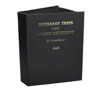 Ishihara - Libro di test per la visione a colori con 38 piastre e lenti optometriche, kit di rilevamento daltonismo, tabelle di valutazione delle carenze di colore rosso e verde, visione professionale