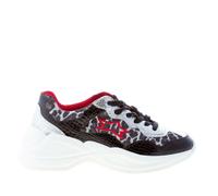 ISHIKAWA scarpe donna Tokyo 1741 sneaker pelle stampa rettile nero argento