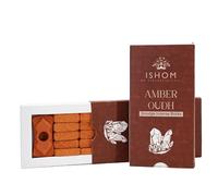 ISHOM Mattoncini di incenso con sfumatura di Oudh, realizzati con olio di ambra e legno di agarwood, per prosperità ed eccitazione, 15N + 1 bruciatore