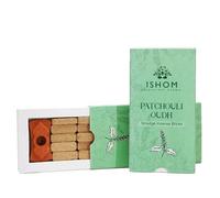 ISHOM Mattoncini di incenso Patchouli Oudh Smudge, realizzati con foglie di patchouli e olio di Oudh, per freschezza e carica mentale, 15N + 1 bruciatore
