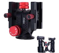 iShoot Doppia fotocamera sincrona 360° sbalzo Gimbal testa per gru a treppiede con doppio supporto morsetto Tiro verticale compatibile Tamron 50-400mm f/4.5-6.3 Di III VXD Tele obiettivo fuoco lungo