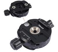 iShoot Testa per treppiede panoramica, morsetto panoramico professionale, supporto per montaggio panoramico, 21 mm di spessore, scala rotante a 360°, compatibile con piastra a sgancio rapido per