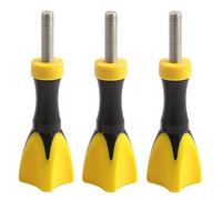 iSHOXS Viti di bloccaggio, viti di fissaggio, action camera, accessori per supporto GoPro e Action Cam compatibile, set da 3 pezzi, lunghezza totale 69 mm, arancione