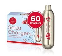 iSi Capsule CO2 8,4 g (6x10 Pezzi) - Ricariche per Sifone Soda e Sifone Seltz, Compatibili con Sodamaker Classic & Twist’n Sparkle - Seltz Soda per Cocktail e Bevande Frizzanti - Made in Austria