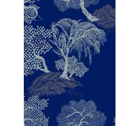 Isidore Leroy Carta da parati Jardin d'Asie - Bleu nuit