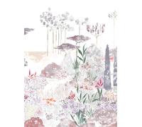 Isidore Leroy Carta da parati panoramica Jardin de France - Gris Rose Panel B