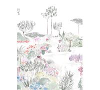 Isidore Leroy Carta da parati panoramica Jardin de France - Gris Vert Panel A
