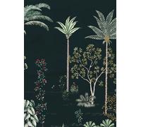 Isidore Leroy Carta da parati panoramica Jardin des Oiseaux Nuit - Panel B