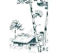 Isidore Leroy Carta da parati panoramica Les Pins Vert - Bahnen 4/5/6