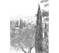 Isidore Leroy Carta da parati panoramica Provence - Grisaille Panel C