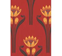 Isidore Leroy Carta da parati Tulipes - Rouge