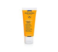 ISISPHARMA UVEBLOCK SPF 50+ Fluido tinto 40 ml - Protezione solare molto alta - Unifica il tono - Texture leggera e tinta, resistente all'acqua, pelli sensibili, prodotto in Francia