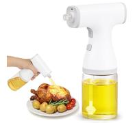 ISIVOUS Spruzzatore di olio 2 in 1 per olio da cucina, flacone spray da 7 oz/200 ml, per cucinare - Spray per friggitrice ad aria calda per alimenti - Vetro Oil atomizzatore per cucina, barbecue,