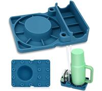 ISIVOUS Stanley Cup Scolapiatti 30/40 oz, supporto per bicchieri, coperchi e cannucce, supporto in silicone con ventose, accessorio per Stanley Cup & borracce (blu)