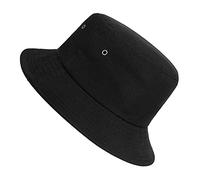 ISIYINER Cappello Pescatore Pieghevole Bucket Hat Cotone Unisex Spiaggia all'aperto Nero