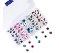 ISIYINER Occhi di Plastica, Occhi per Bambola Artigianato Fai da Te con Scatola di Immagazzinaggio 12mm