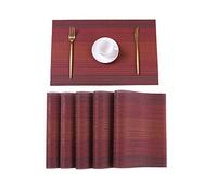 ISIYINER Placemats - Set di 6 tovagliette lavabili in PVC, antiscivolo, resistenti al calore, per cena, cucina, soggiorno, giardino o sala da pranzo, ristorante
